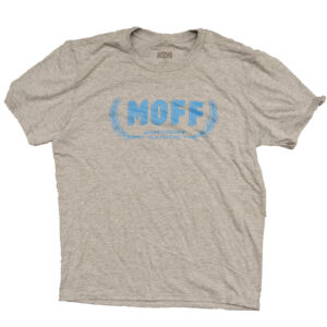 moff t shirt gray blue logo